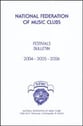 National Federation of Music Clubs Festivals Bulletin 2004-2006 book cover